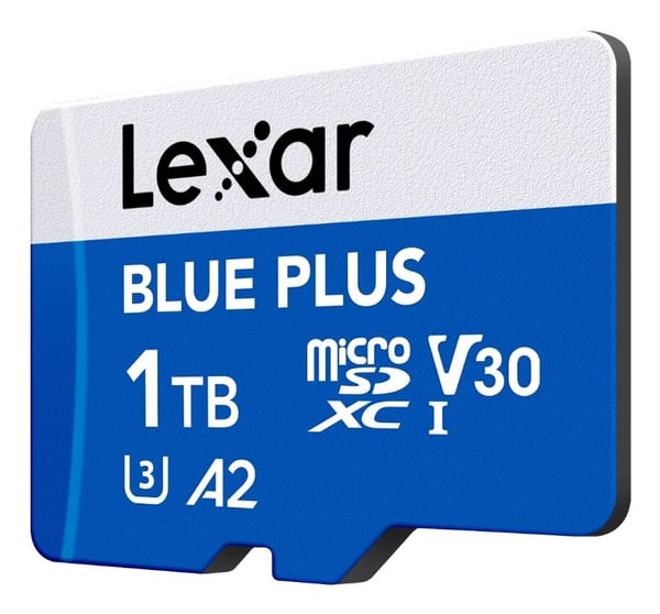 lexar minnekort microSD 1 TB C10 A2 U3 V30 170 MB/s Blue Plus