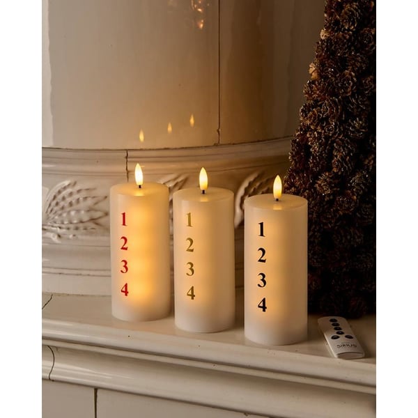 Frendo Sirius Home 80706 juldekoration, LED, 1 st, röd/vit, universal, batteri, 150 mm