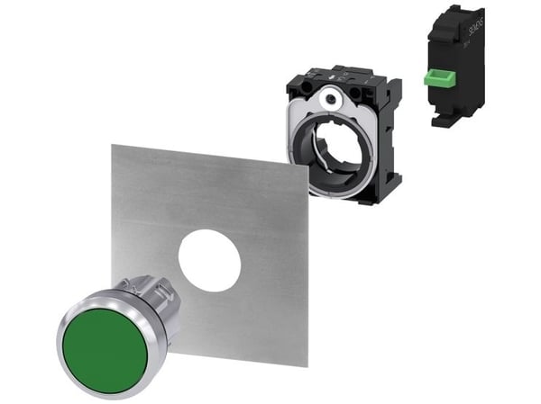 Siemens 3SU10500AA400AA0 3SU1050-0AA40-0AA0 Painekytkin (Ø x H) 29,5 mm x 29,5 mm IP66, IP67, IP69/IP69K 1 kpl 1 kpl