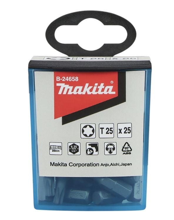Makita B-24658, 3 styck, Torx, 1/4", T25, 25 mm
