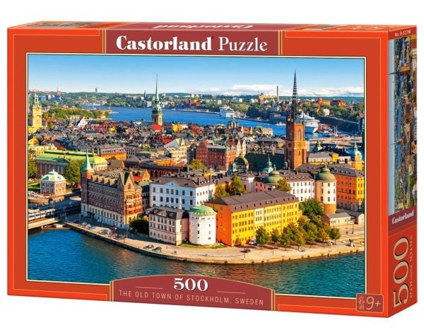 Castorland puslespill 500 brikker, Gamlebyen i Stockholm, Sverige, 9 år