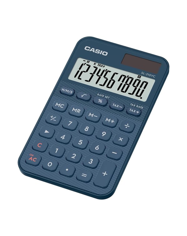 Casio SL-310YC, Tasku, Perus, 10 lukua, Akku/Aurinko, Laivasto