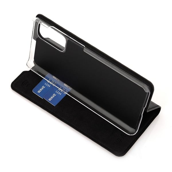 Wave BookCase -suojakotelo, Samsung Galaxy S20, musta