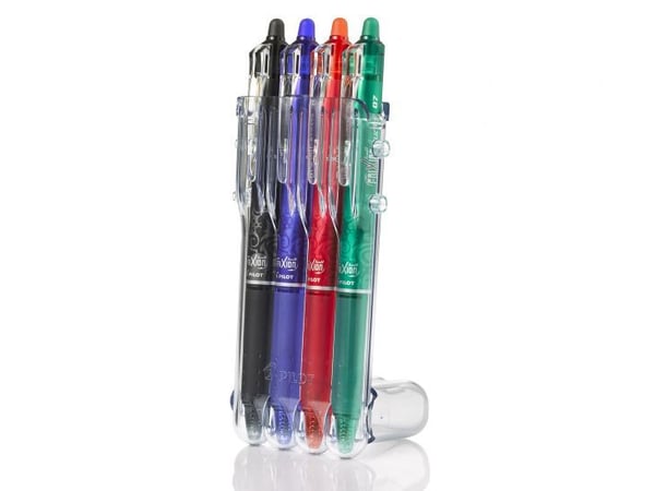 Pilot FriXion Clicker 0,7 mm Set-2-Go med 4 st. ass. färger