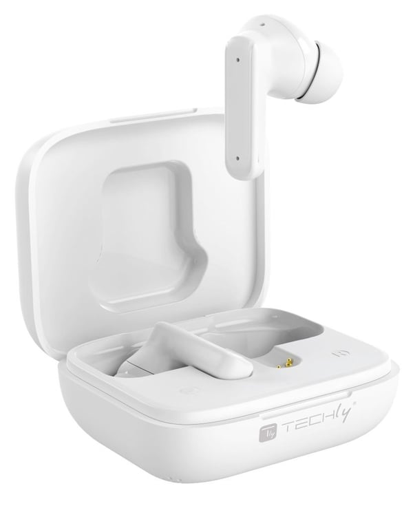 Techly ICC SB-BLT08W, True Wireless Stereo (TWS), 20 - 20000 Hz, Puhelut/Musiikki, Kuulokkeet, Valkoinen