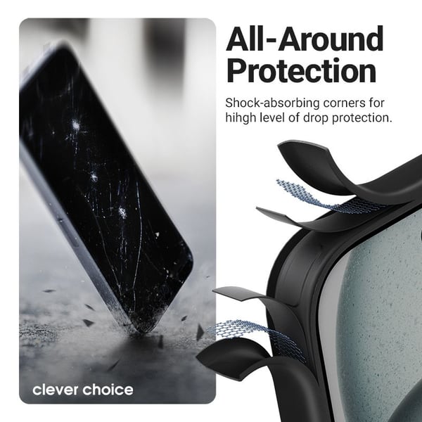 Crong , Mobilskal, Apple, iPhone Air, Svart, Translucent