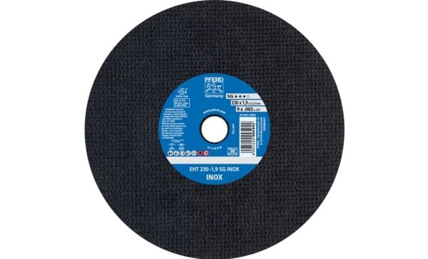 PFERD EHT 230-1,9 SG INOX, Stål, Rustfritt stål, PFERD, 2,22 cm, 23 cm, 6600 rpm, 25 stk