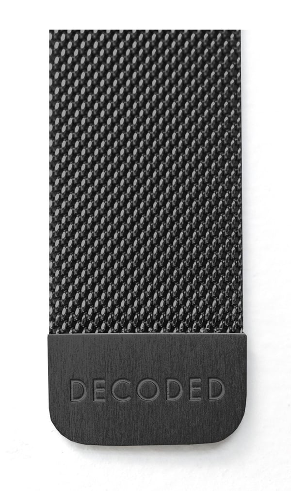 Decoded Traction Strap, Rem, Smartwatch, Svart, Apple, Apple Watch 38mm / 40mm / 41mm / 42mm, Rostfritt stål