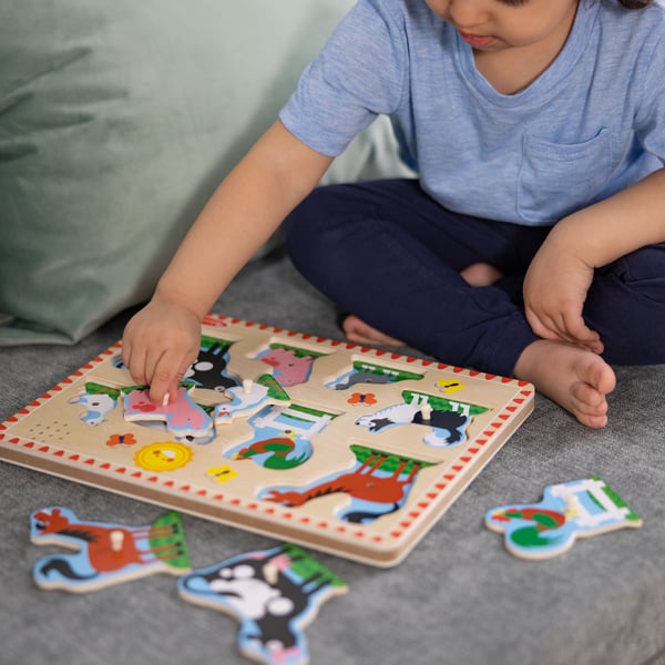 Melissa & Doug lydpuslespill, 8 stk., gårdsdyr, 2 år