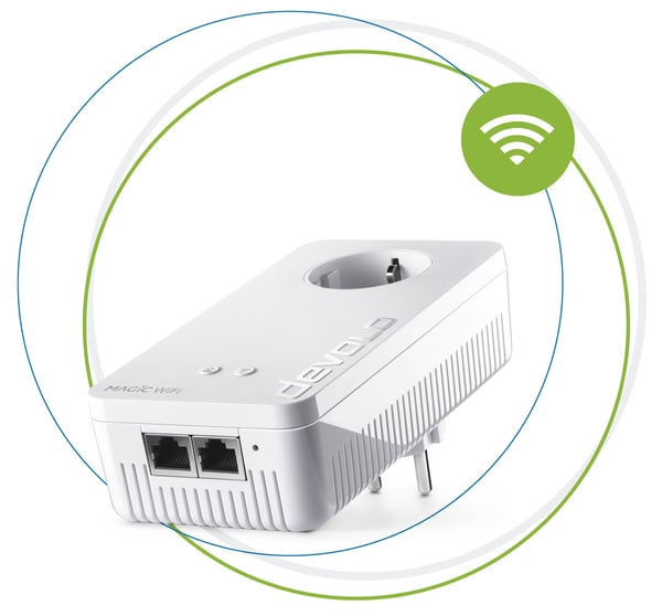 Devolo Magic 2 Wifi next Single, 1200 Mbit/s, Type F, Gigabit Ethernet, 1000 Mbit/s, Multi User MIMO, Hvit