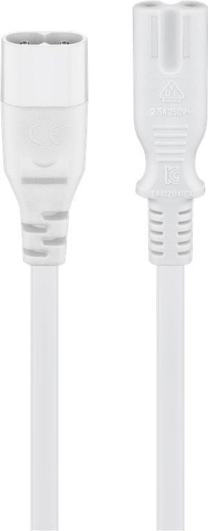 Goobay 97200, 2 m, C8 liitin, C7 liitin, H03VVH2-F, 250 V