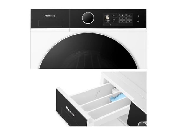 Hisense WF5I8043BWF, Edestä täytettävä, 8 kg, B, 72 dB, 1400 RPM, A