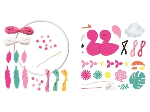 Lena Dreamcatcher Flamingo, Lasten askartelusetti, 6 vuosi/vuosia, Monivärinen