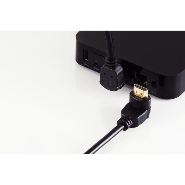 shiverpeaks BASIC-S HDMI-kabel, A-plugg - vinklet A-plugg vinklet, 1,5 m, gullbelagte kontakter, for Full HD (BS77471-6)