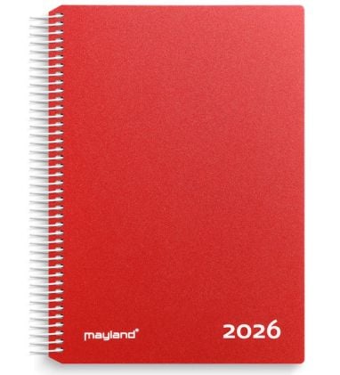 Timekalender rød PP-plast 2026