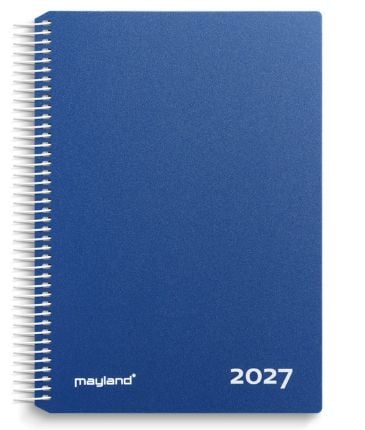 Timekalender blå PP-plast 2027