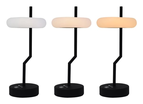 Techly I-LAMP-TABLE2, Svart, Hvit, Akrylonitril-butadien-styren (ABS), Strykejern, Soverom, Café au lait, Spise rom, Hotell, Stue, Restaurant, Desi...