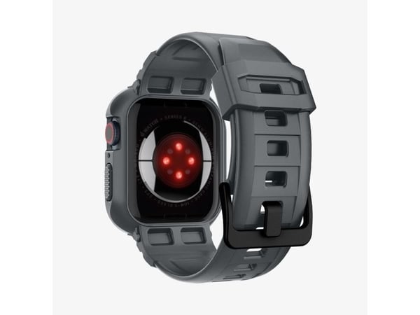 Spigen Rugged Armor Pro, Box, SmartWatch, Harmaa, Apple, Kello (45mm), Termoplastinen polyuretaani (TPU)