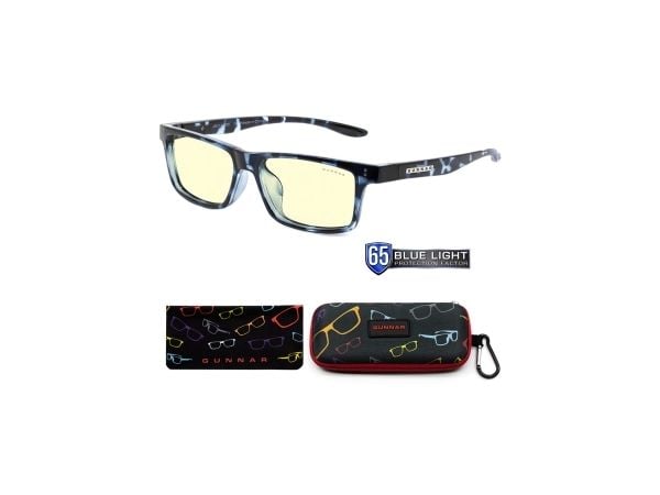 GUNNAR Optiks Cruz Kids Store databriller for barn fra 8-12 år - Amber linse, mørkeblå