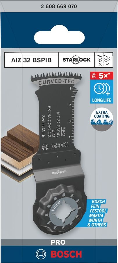Bosch PRO AIZ 32, Dykksagblad, Hårdt tre, Løvtre, Plast, Svart, Grå, Bimetall, Bosch, 32 mm