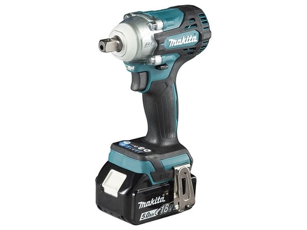 Makita DTW301RTJ muttertrekker 18V 330 Nm 1/2", 2-pk 5,0 Ah batterier