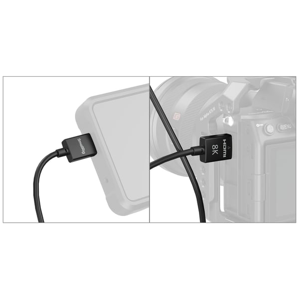 SmallRig 5086, 1 m, HDMI Type A (Standard), HDMI Type A (Standard), Svart