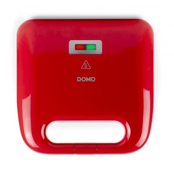 Domo DO9242W, 2 vafler, Sirkel, Figur, Firedobbelt, Rektangulær, Trekant, Rød, 750 W, 349 mm, 225 mm