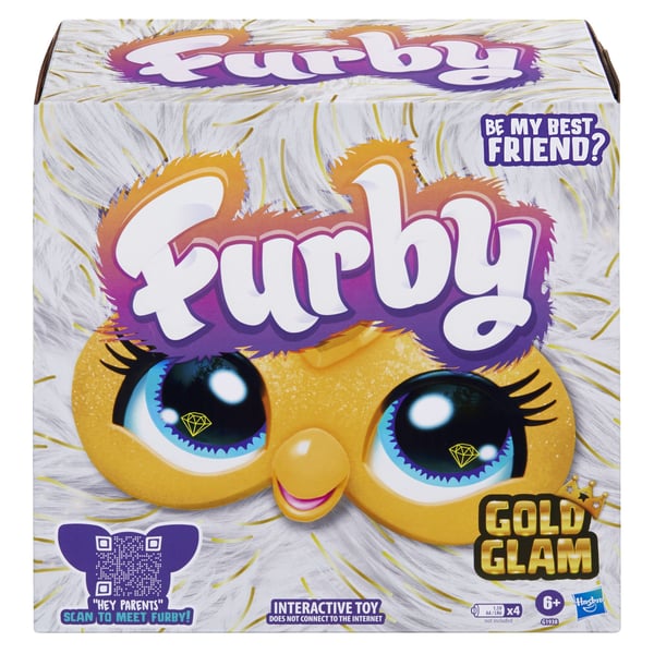 Hasbro Furby interaktivt kosedyr, Gold Glam, fra 6 år