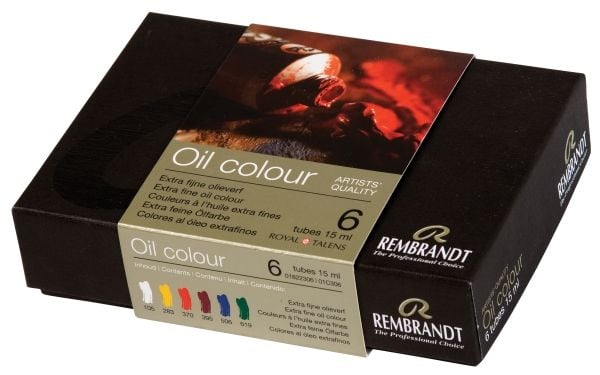 Rembrandt oljemalings startsett | 6 stk