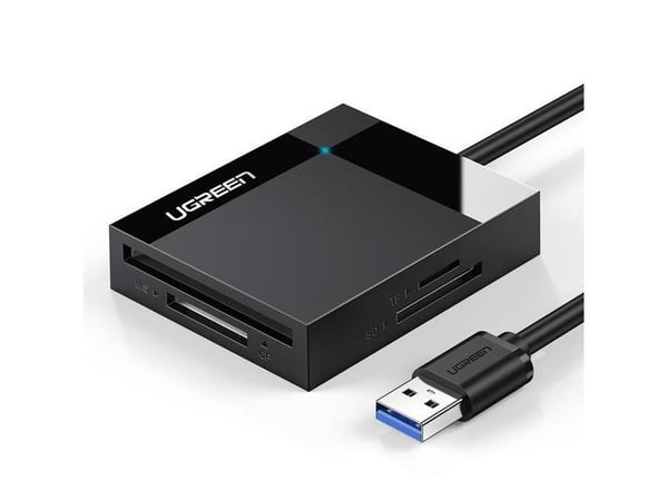Ugreen - Kortleser - alt-i-1 (TransFlash, SD, SDHC, MMC, CF I, CF II, MS, SDXC, microSDHC, microSD) - USB 3.0