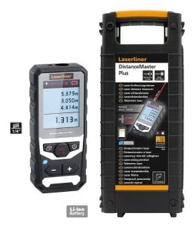 Laserliner DistanceMaster Plus, Laseretäisyysmittari, m, musta, Harmaa, Valkoinen, Digitaalinen, LCD, 100 m