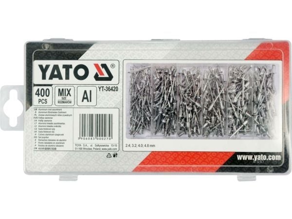 Yato YT-36420 blindnagler assortert 400 stk.