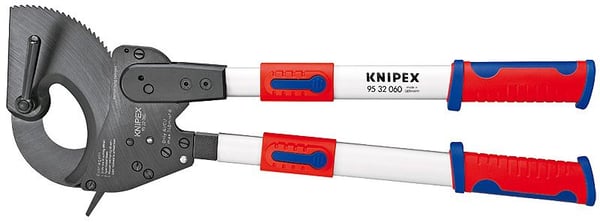 KNIPEX kabelsax med ratchetprincip och teleskophandtag, 630 mm