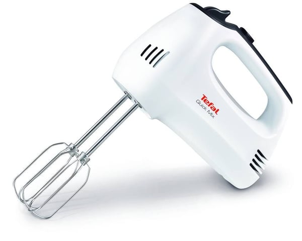 Tefal HT310138, Håndmikser, Sort, Hvit, Miksing, Knapper, Rustfritt stål, 300 W