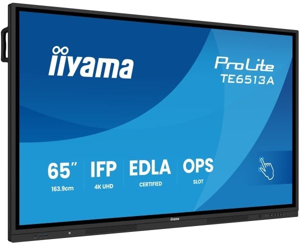 iiyama TE6513A-B1AG interaktiv skjerm 64.5" 4K UHD 500 cd/m², svart