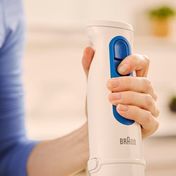 Braun MQ 30001 M, Håndmikser, Blå, Hvit, Miksing, 1,2 m, 0,6 l, Knapper