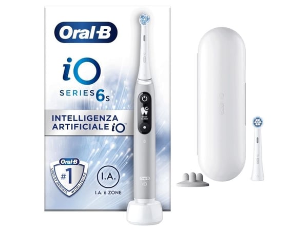 Oral-B iO Series 6 sähköhammasharja, Grey Opal + lisäharjaspää