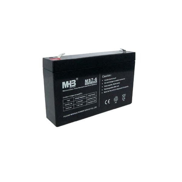 PowerWalker MHB MS7-6, 6 V, 7 Ah, 1 stykker, 5 år, Svart, 2,1 A