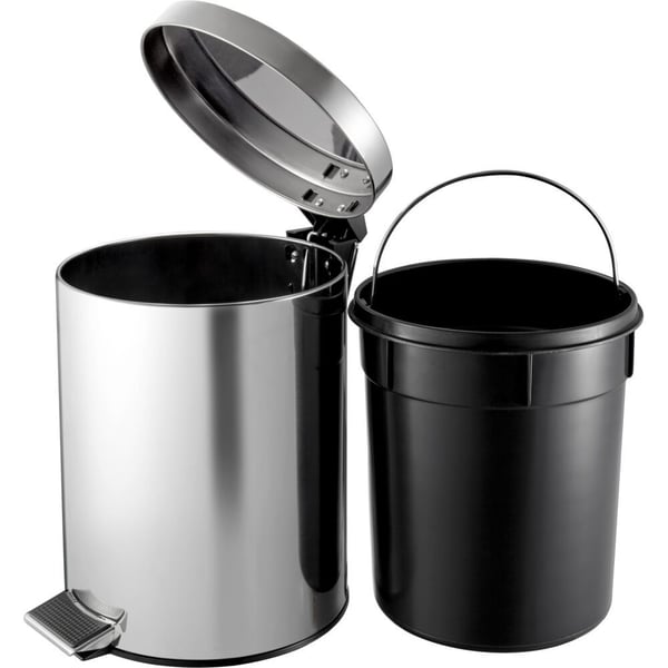 Poljinroskis, V-osa, harmaa, terästä, 5 l, muovisella sisäämpärillä