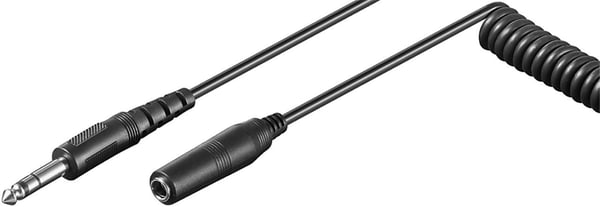 Goobay 50016, 6.35mm, Hankjønn, 6.35mm, Hunkjønn, 5 m, Sort
