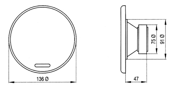 Visaton VS-DX10, 2.0 kanaler, 50 W, 80 – 20000 Hz, 4 O, Svart
