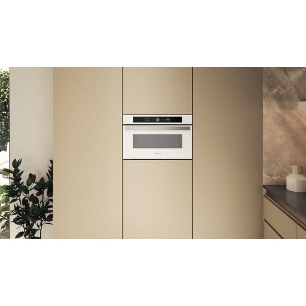 Whirlpool WMD44MW, Kiinteä, Grillimikroaaltouuni, 31 L, 1000 W, Sisäänrakennettu näyttö, LED
