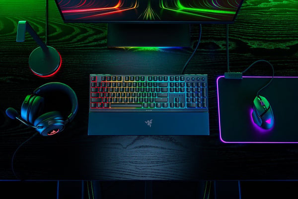 Razer Ornata V3 - Tangentbord - låg profil - bakgrundsbelyst - USB - QWERTY - amerikansk
