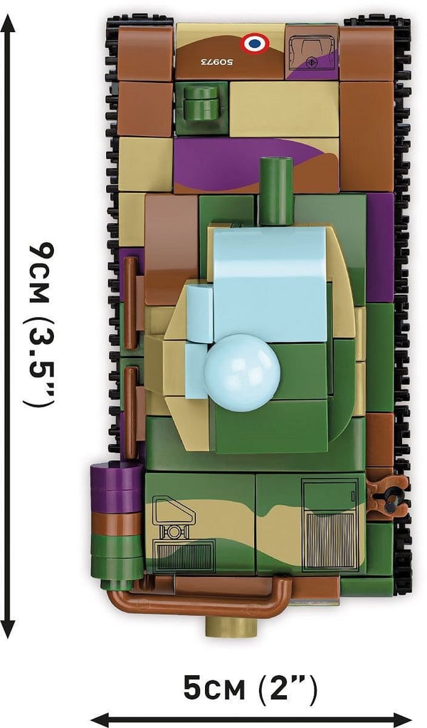 COBI Renault R35 - Valentine IX - Panzer I, Rakennuspakkaus, 8 vuosi/vuosia, 595 kpl