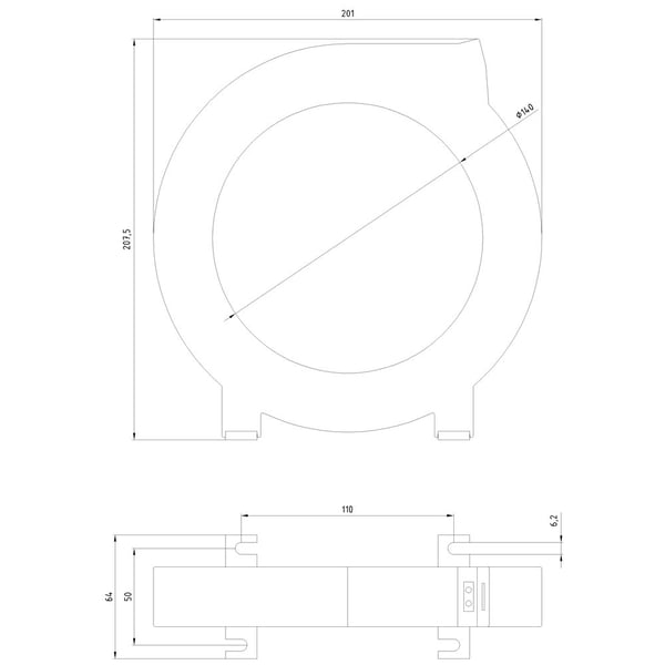 Siemens 3UL2306-1A Differentialströmtransformator Kabelgenomföring Ø: 140 mm Skruvinfästning 1 st