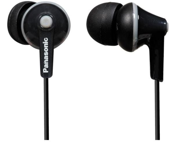 Panasonic RP-HJE125E-K - Ergofit - ørepropper - i øret - kablet - 3,5 mm jakk - svart