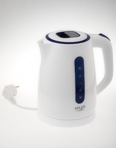 Adler AD 1234, 1,7 l, 2200 W, Blå, Hvit, Vannivåindikator, Filtrering