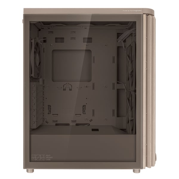 ASUS ProArt PA401 Wood Edition datorchassi ATX härdat glas, beige