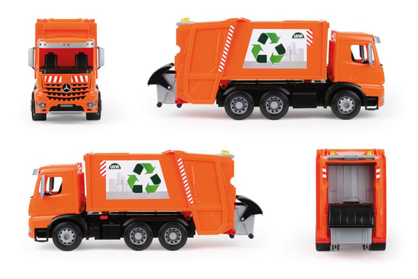 Lena Worxx 04614, Truck/trailer, Garbage truck, 3 år, Plast, Sort, Oransje