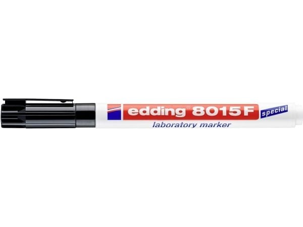 Laboratoriemarkörer Edding® 8015 F 0,75 mm nålspets, svart